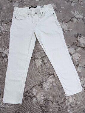 Max Jeans White Crop Straight Leg Jeans Size 8 Stretch Denim Coastal Chic